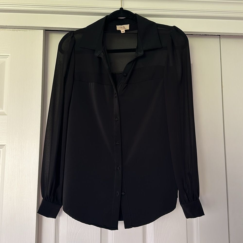 Camila Coelho Black button down blouse